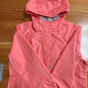 Eddie Bauer Weatheredge Women's Hooded Shell Windbreaker Rain Jacket  XL Coral